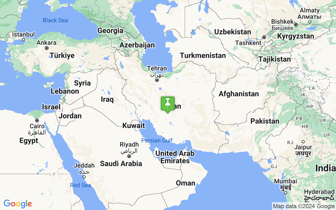 Map showing location of Iran