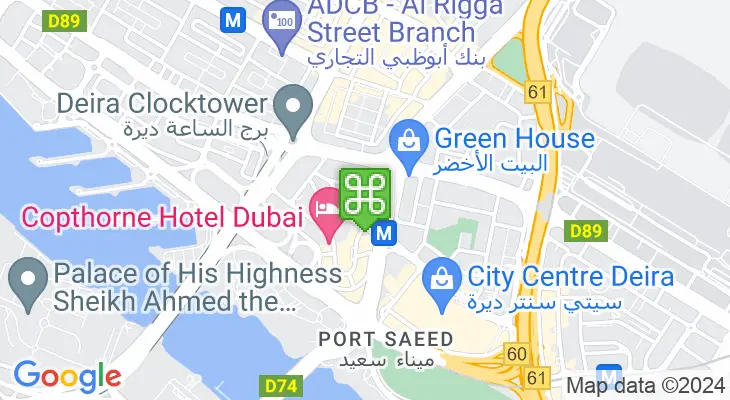 Map showing location of Deira City Centre Bus Station