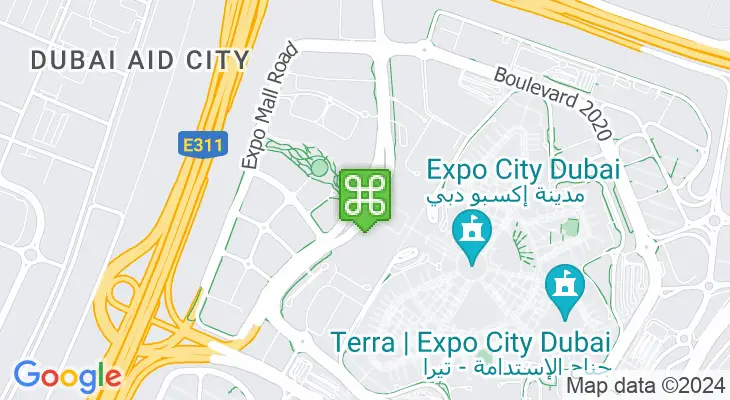 Map showing location of Expo 2020 Metro Station