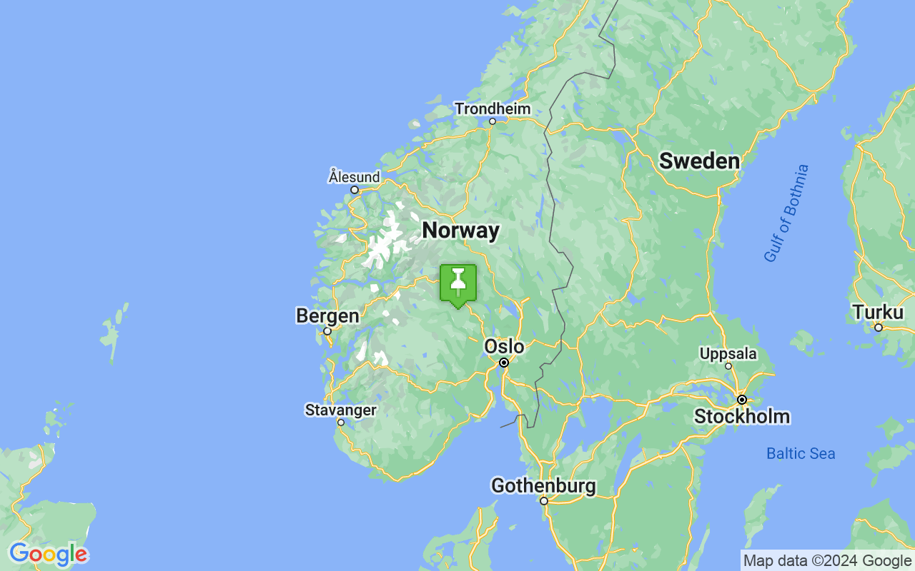 Map showing location of Norway