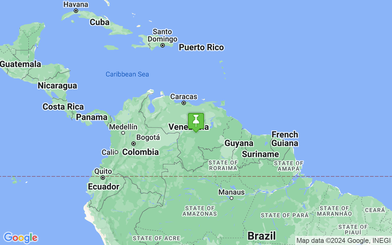 Map showing location of Venezula