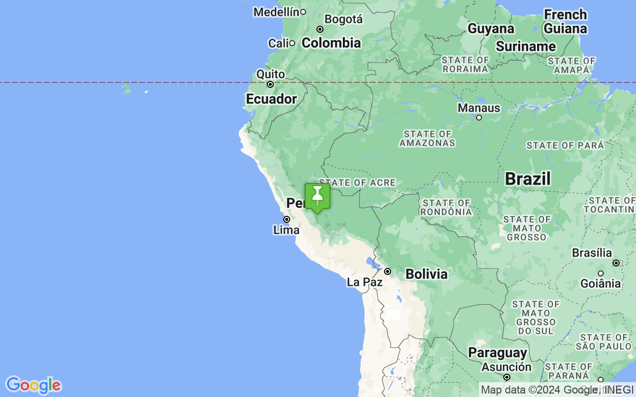 Map showing location of Peru