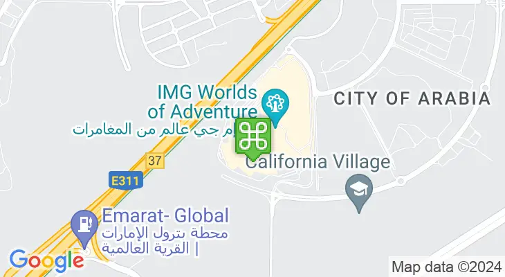 Map showing location of IMG Worlds of Adventure