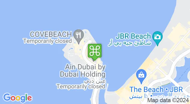 Map showing location of Ain Dubai