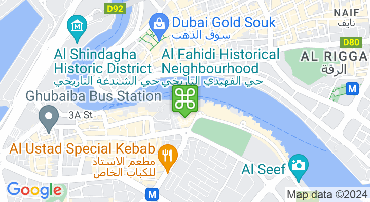 Map showing location of Al Fahidi Marine Transport Station
