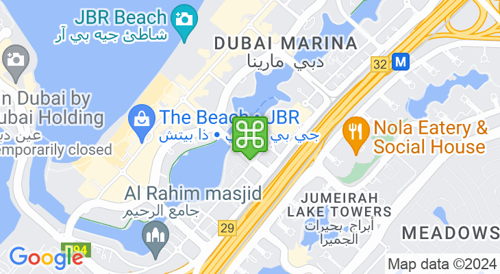 Map showing location of Dubai Marina Mall Marine Transport Station
