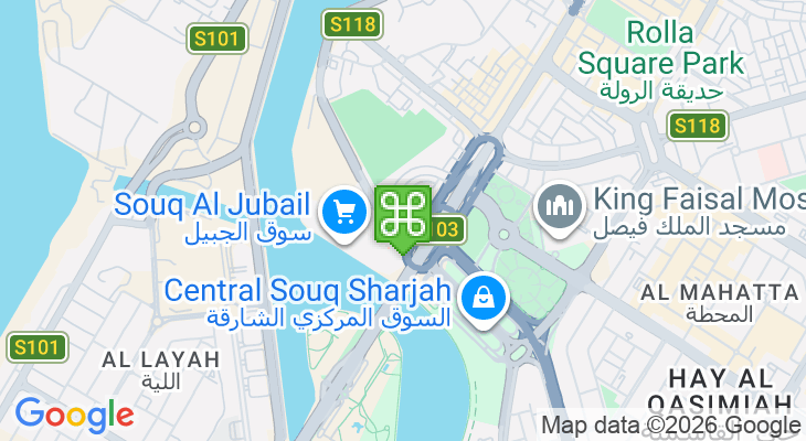 Map showing location of Al Jubail Bus Station