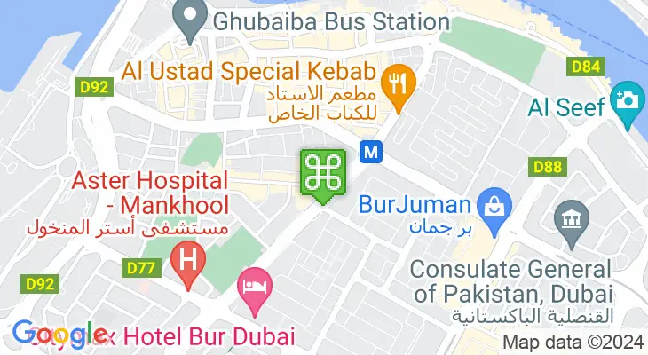 Map showing location of Al Khaleej Centre