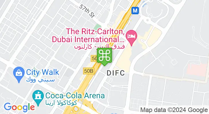 Map showing location of Financial Centre Metro Station