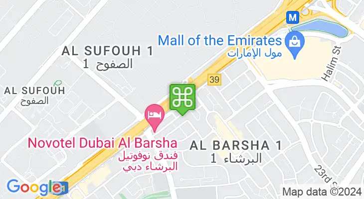 Map showing location of Mashreq Metro Station