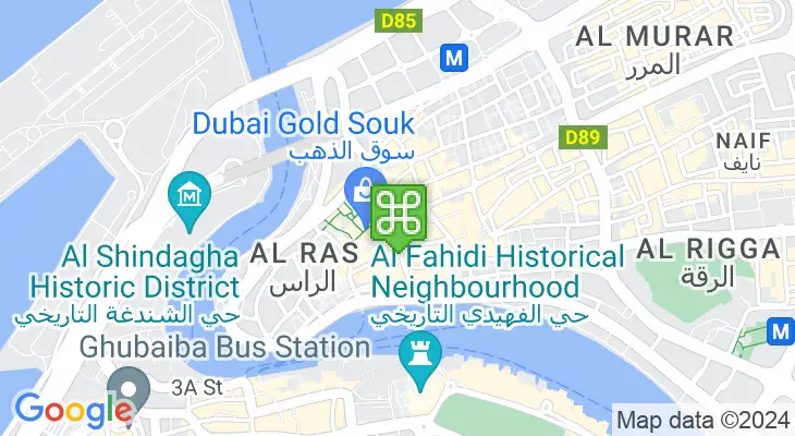 Map showing location of Perfume Souk