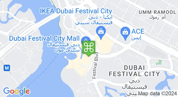 Map showing location of Novo Cinemas Dubai Festival City Mall