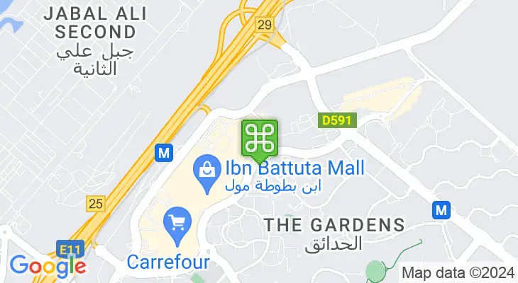 Map showing location of Novo Cinemas Ibn Battuta Mall