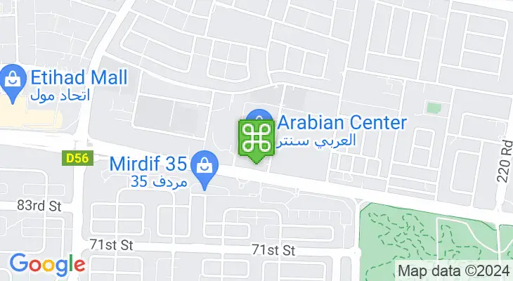 Map showing location of Arabian Center