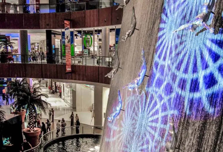 The Waterfall at the Dubai Mall