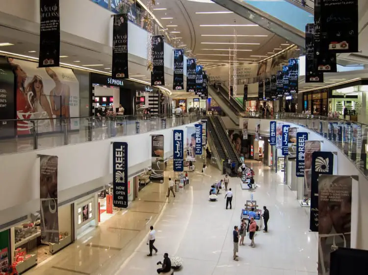 View of shops at Dubai Marina Mall