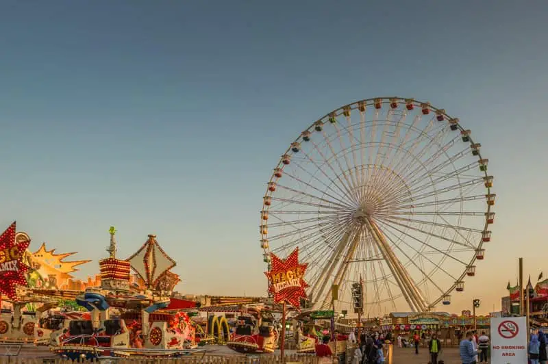 Ferris wheel at Carnaval fun fair at Global Village, Dubai