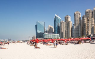 Sunny weather at Jumeirah Beach Residence, Dubai