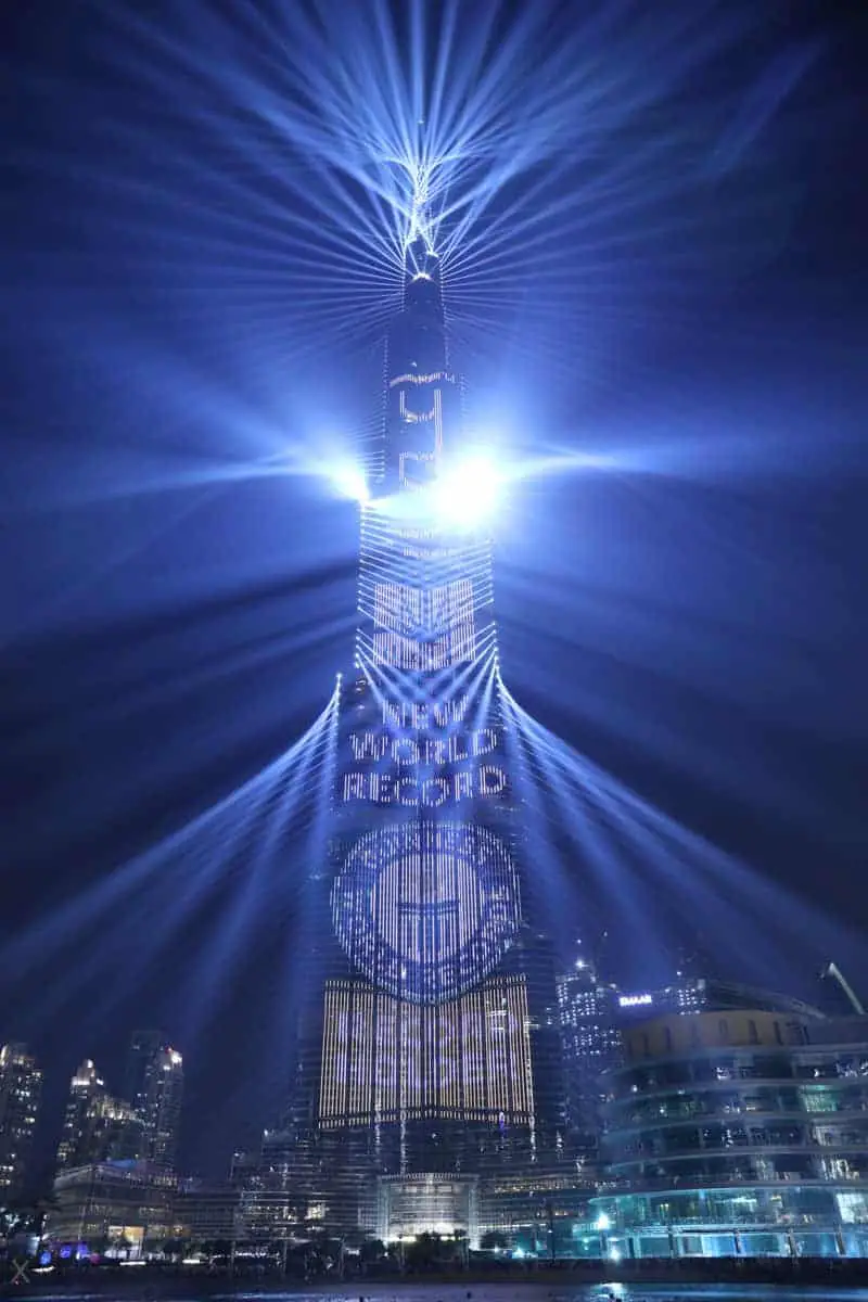 New Year's Eve Light Show, Burj Khalifa, Dubai 