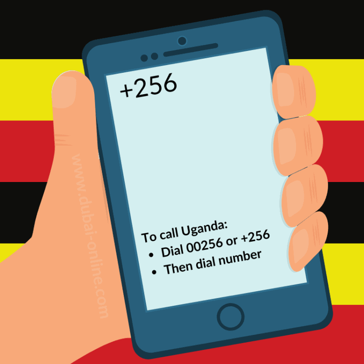 256 Country Code - Uganda Dialling Code 00256 - How To Call Uganda From UAE