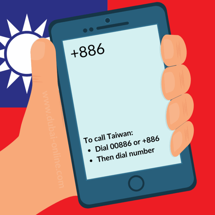 886 Country Code - Taiwan Dialling Code 00886 - How To Call Taiwan From UAE