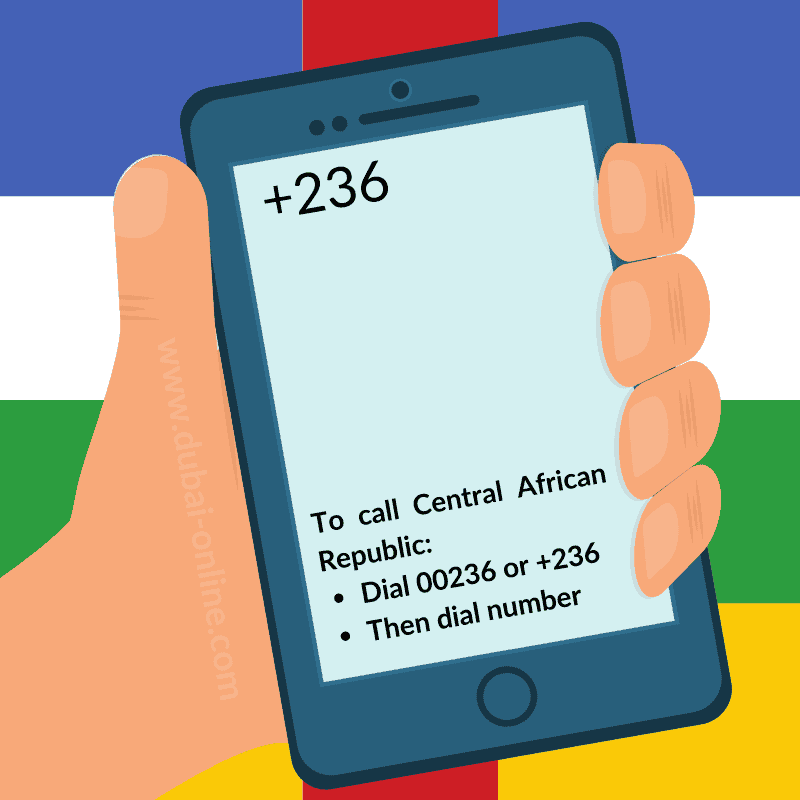 00236 +236 Central African Republic Country Code