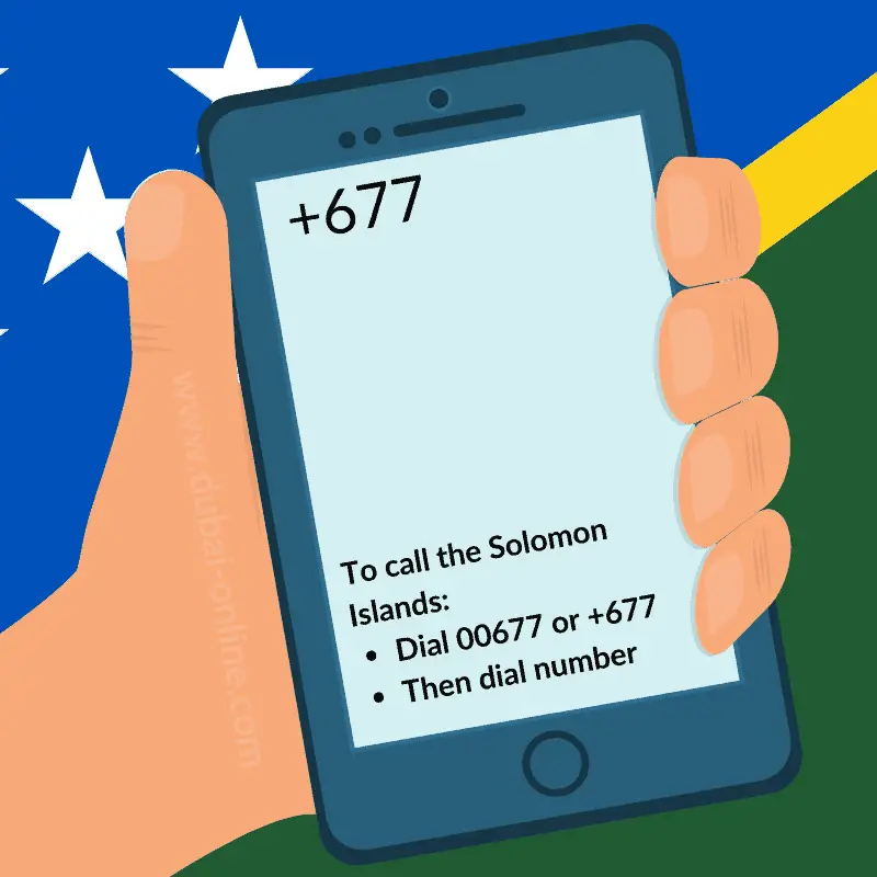 00677 +677 Solomon Islands Country Code