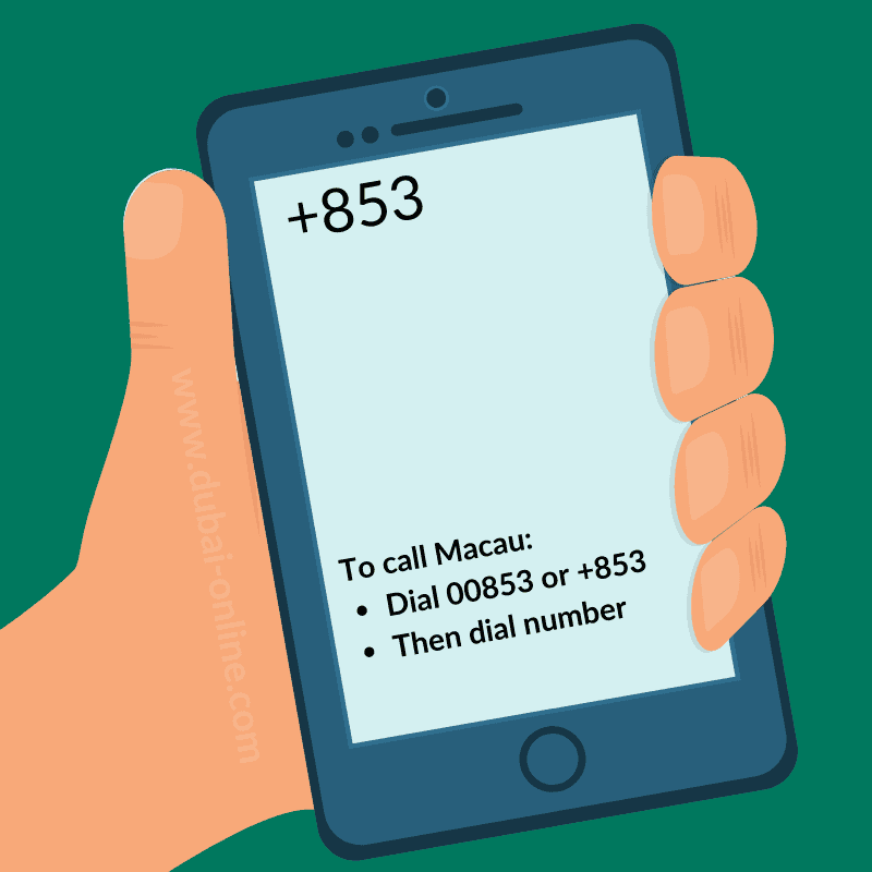 00853 +853 Macau Country Code