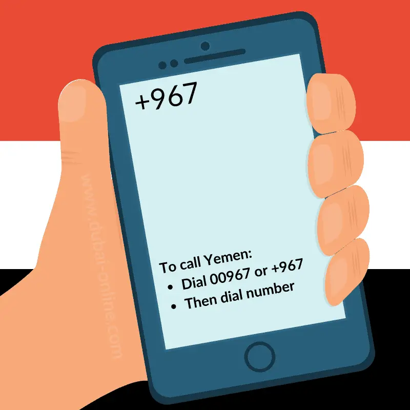 00967 +967 Yemen Country Code