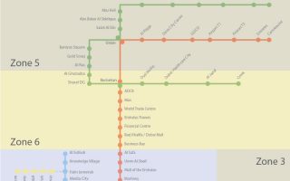 Dubai Metro Route 2020 Metro Extension Map