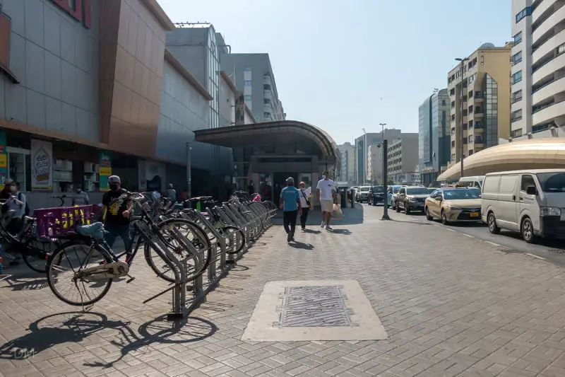 Cycle parking at Salah Al Din Metro Station