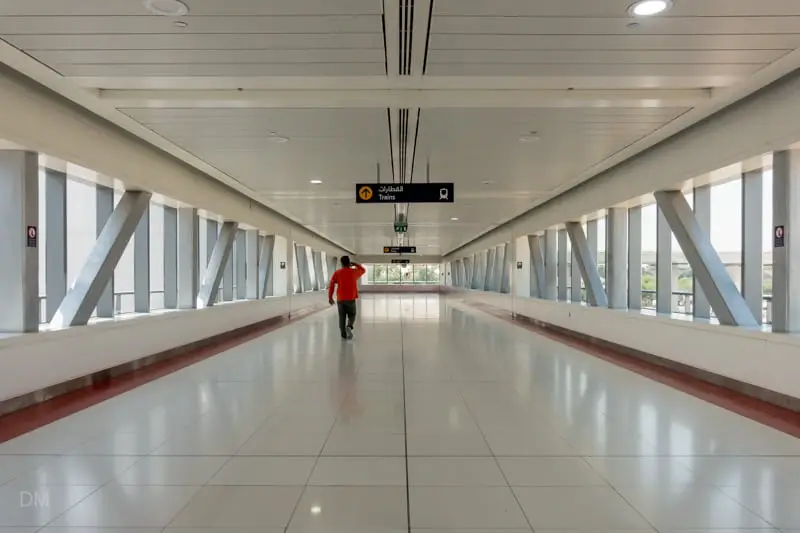 Walkway linking Etisalat Bus Station and Etisalat Metro Station