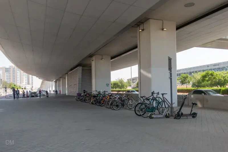 Cycle parking at Stadium Metro Station