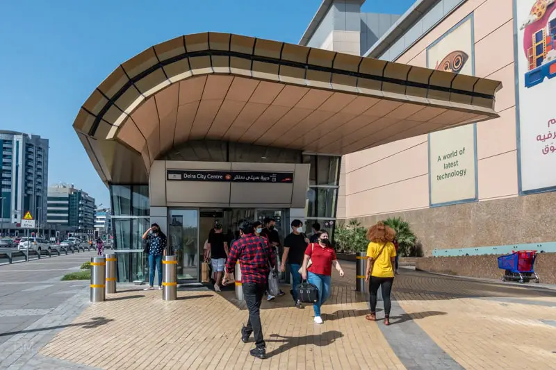 Entrance to Deira City Centre Metro Station