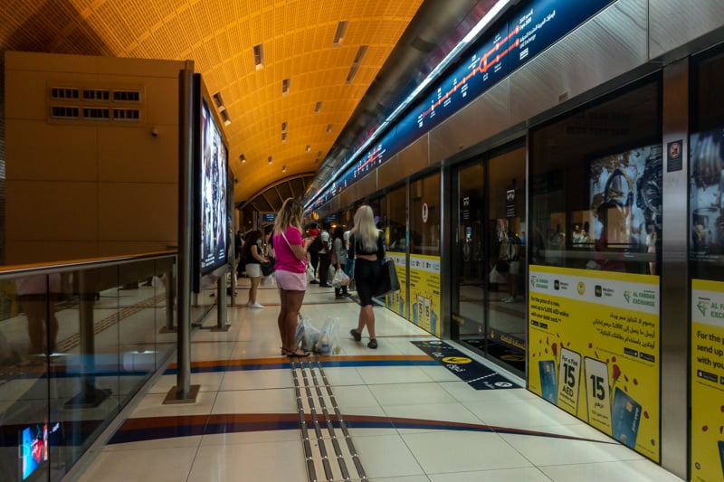 Platform at Mall of the Emirates Metro Station, Dubai