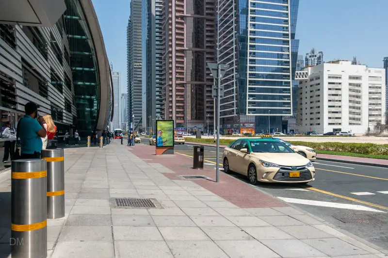 Taxi at Business Bay Metro Station, Dubai