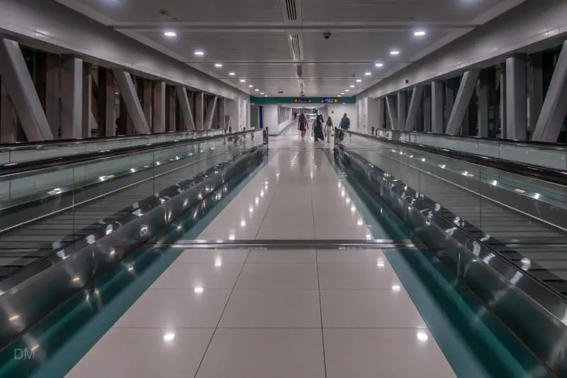 Walkway from Sobha Realty Metro Station to Dubai Marina Tram Station