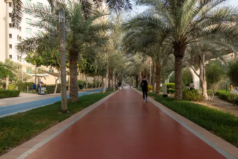 Jogging and cycling tracks at Al Ittihad Park, Palm Jumeirah, Dubai