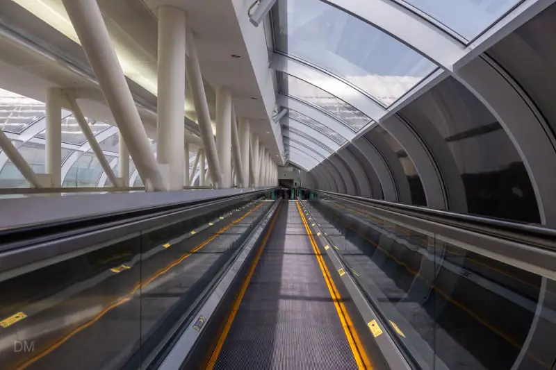 Walkway linking Dubai International Airport and Airport Terminal 3 Metro Station