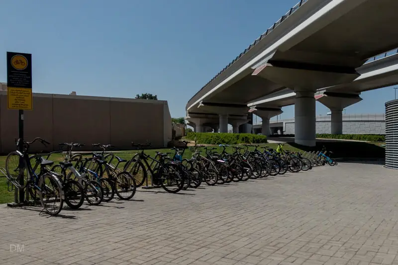 Cycle parking at Centrepoint Metro Station, Dubai