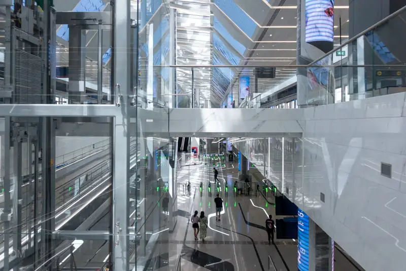 Interior of Expo 2020 Metro Station, Dubai