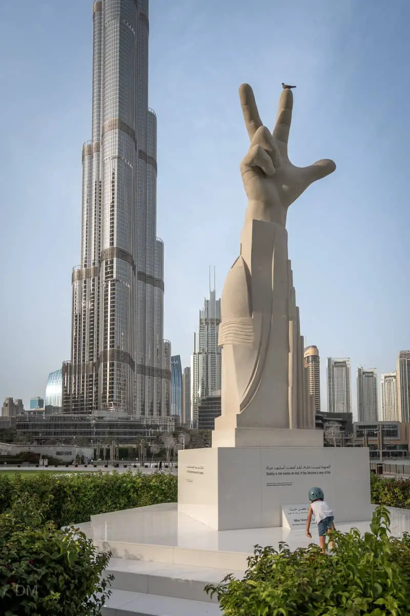 Win Victory Love sculpture at Burj Park