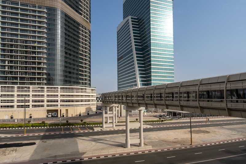 Footbridge between Palm Gateway Station and Palm Jumeirah Tram Station