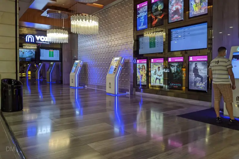 Ticket machines at VOX Cinemas Mercato Mall, Dubai