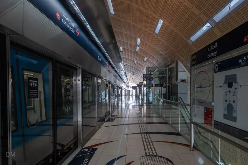 Platform at Energy Metro Station, Dubai