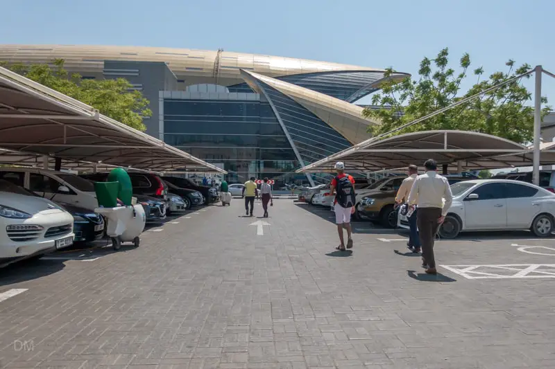 LuLy Hypermarket Al Qusais car park and view of Stadium Metro Station