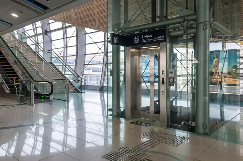 Lift at Abu Hail Metro Station
