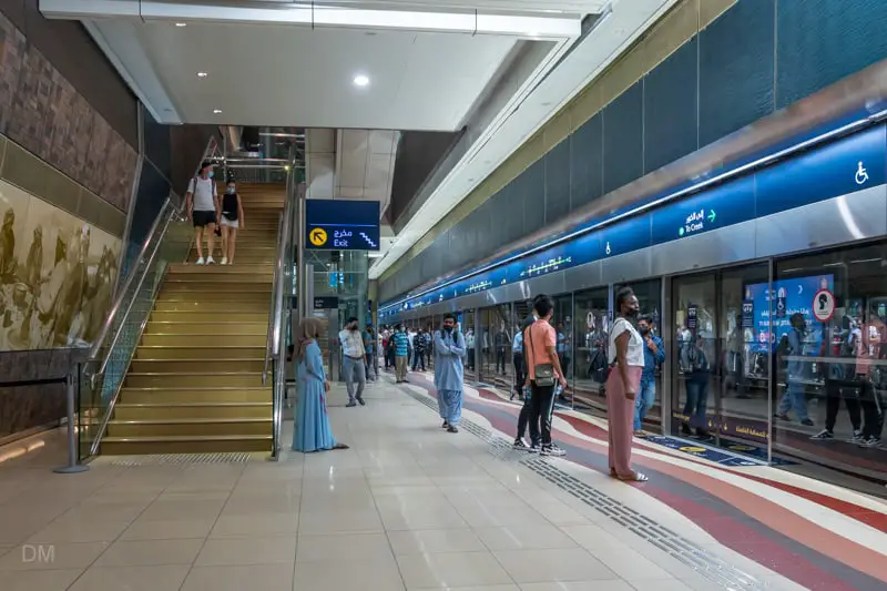 Tourists and expatriate workers at Union Metro Station