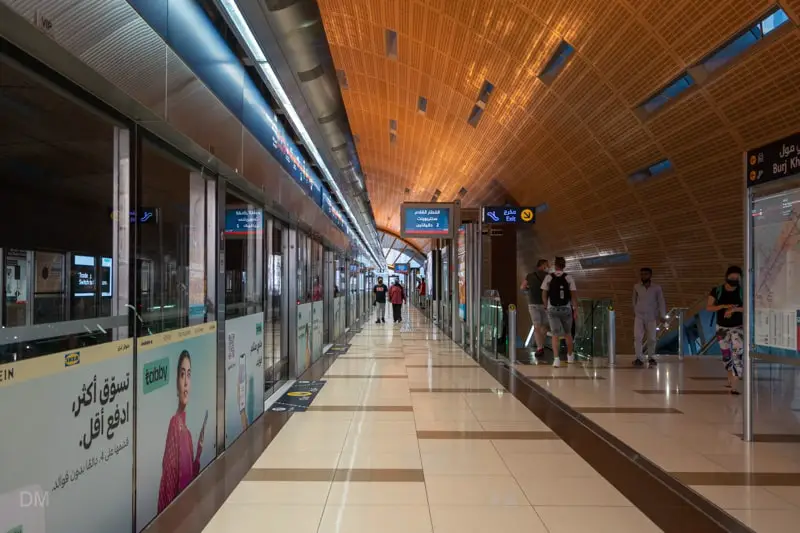 Platform at Burj Khalifa/Dubai Mall Metro Station