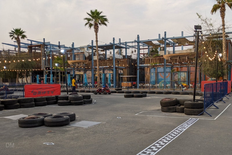 Drifty go-cart track at La Mer, Dubai